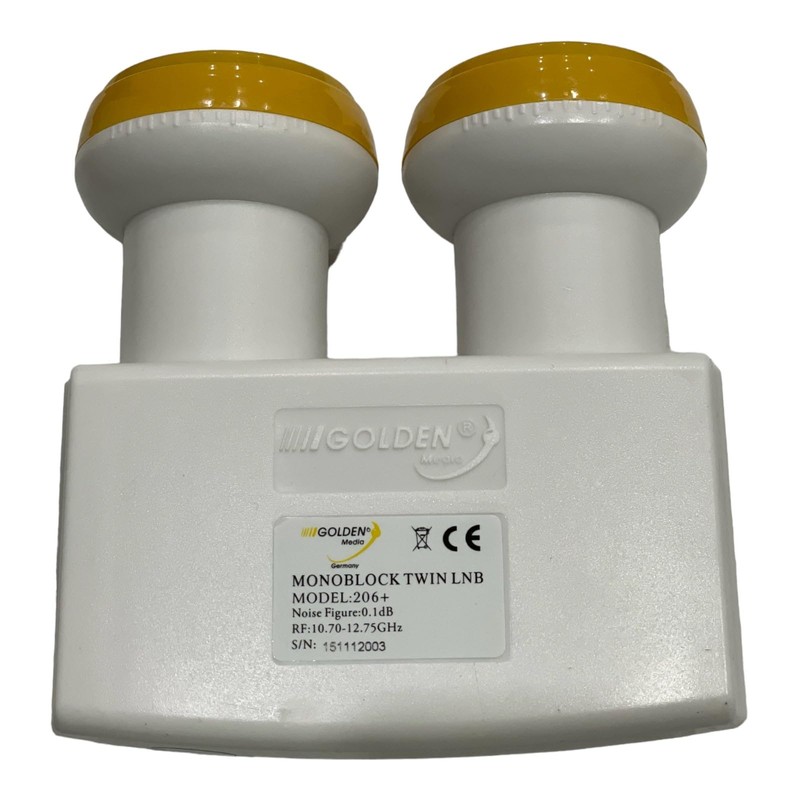 GOLDEN MEDIA LNB Monobloc Twin 0.1 DB Full HD 3D