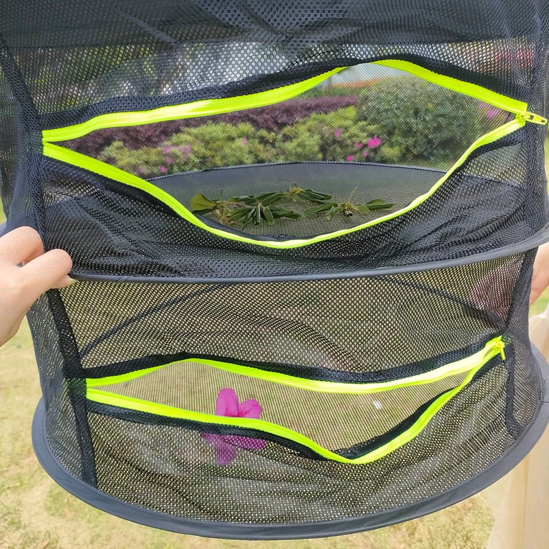 MIATTCLD Herb Drying Rack, Foldable Hanging Mesh Drying Rack, Hanging