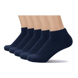 Bamboo Ankle Socks Men Ankle length athletic sock Comfort Cool softy Low Cut Sock (Navy Blue, X-Large)