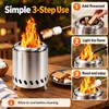 Portable Wood Burning Stove for Outdoor Cooking – Stainless Steel