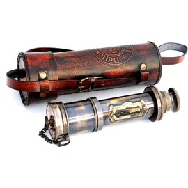 SKYNOTCH Vintage Ship Brass Telescope Marine Sailor Watching and Trekking Royal Navy Device Maritime Designer Nautical Replica