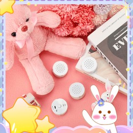 Handepo 4 Pcs 20 Seconds White Voice Recorder for Stuffed Animal Sound Recorder Recordable Sound Module Toy Recording Device, Record Messages for Plush Toy Doll Stuffed Bear Toy Pillow