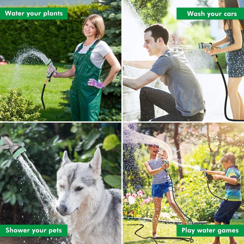 Restmo RESTMO Garden Hose Nozzle, Heavy Duty Metal Water Hose