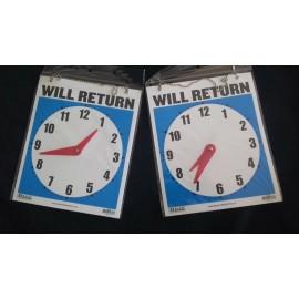 2 Open Closed Sign Chain 2 sided 9" X 7.5 " Store Hours 2 FREE SUCTION CUP