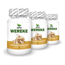 Wereke, 300 Cápsulas (3 Frascos 100 Cap C/u) Sabor Natural