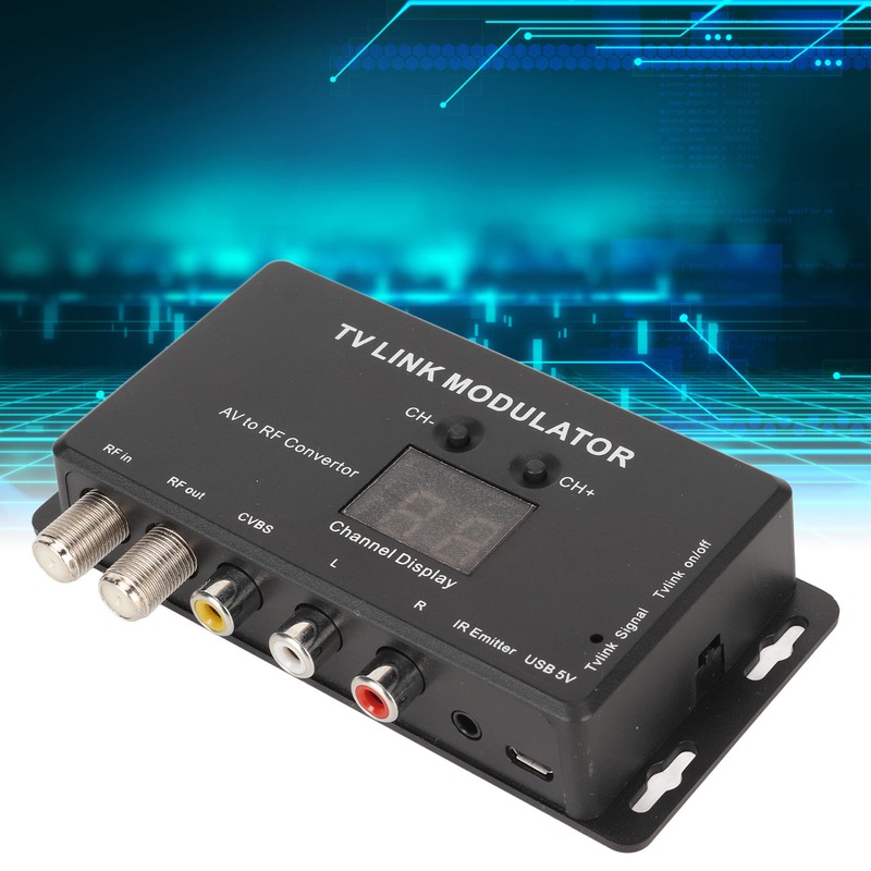 UHF Modulator TV Link Modulator 471.25‑885.25MHz Support PAL NTSC AV