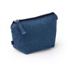 Blue Hippie Recycled Denim Travel Toiletry Bag with Matching Zip,
