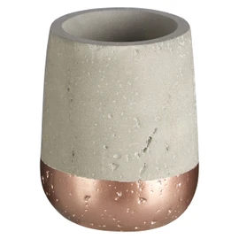 Premier Housewares Neptune Tumbler, Concrete, Grey/Copper, 8 x 8 x 10 cm