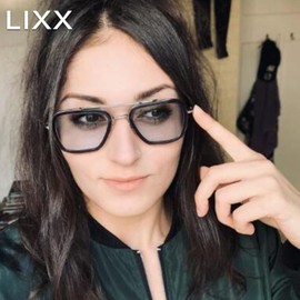 LIXX Retro Square Sunglasses - Classic Metal Frame Glasses for Men & Women, Timeless Vintage Style