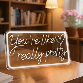 Asou You're Like Really Pretty Neon Sign White Light Led Neon Signs for Room Decor Led Wall Sign for Girls’ Bedroom Wall, Women's Bathroom and Fitting Room