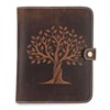 Fausta Heart Embossed Refillable Brown Leather Journal for Writing, 256