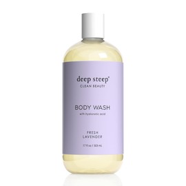 Deep Steep Body Wash with Hyaluronic Acid for Optimal Skin Hydration 17oz (Fresh Lavender)