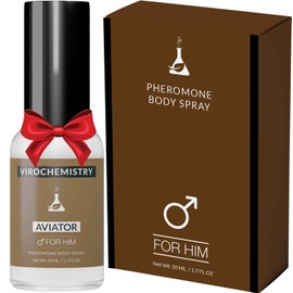 VIROCHEMISTRY Pheromones to Attract Women for Men (Aviator) Body Spray - Bold, Extra Strength Human Pheromones Fragrance Body Spray - 50ml (Human Grade Pheromones to Attract Women)