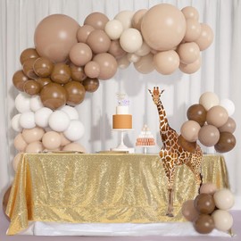 Eternal Beauty Sequin Tablecloth 127x183cm Amber Gold Glitter Table Cloth Party Sparkle Tablecloth Christmas Table Cloth Table Decoration for Party Birthday Wedding Christmas New Year