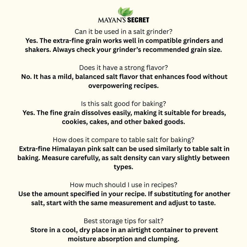 Mayan's Secret - Himalayan Pink Salt 2.5 lbs Extra Fine