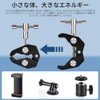 KRGNPLE Color: Black 15-55mm Quantity: 2 Pipe Clamp Super Clamp