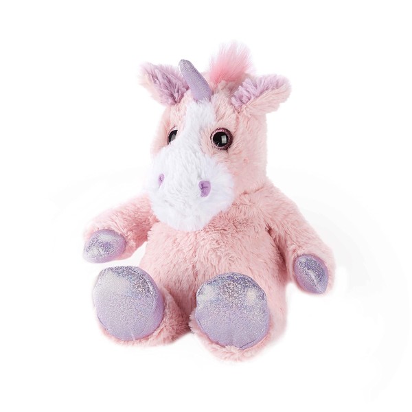 Warmies 13'' Fully Heatable Cuddly Toy Scented with French Lavender - Sparkly Pink Unicorn