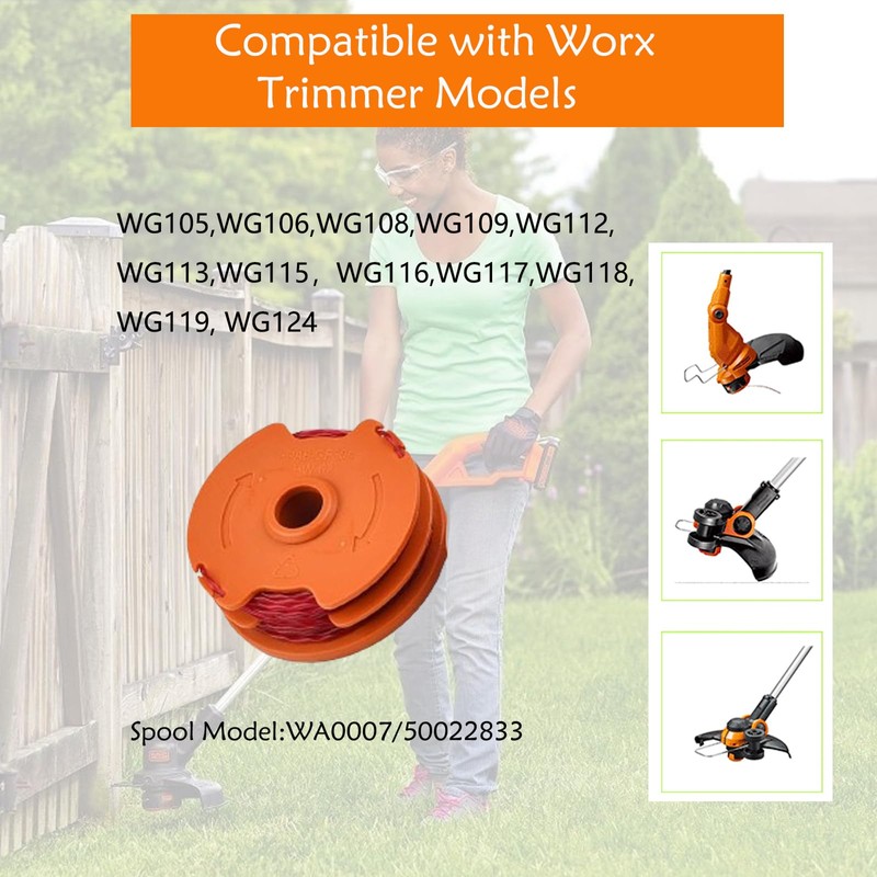 SUIFAYIO Strimmer Spool, Trimmer Line Spools Compatible with Worx McGregor