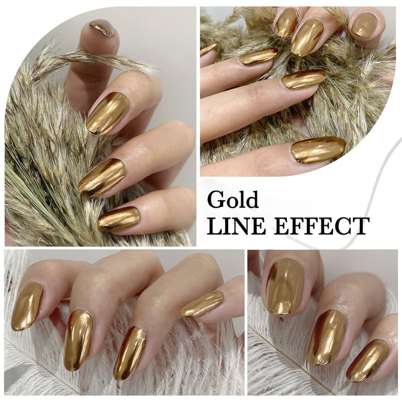 NAILKISS NAILKISS 8ml Golden Metallic Painting Gel Polish 3D Mirror