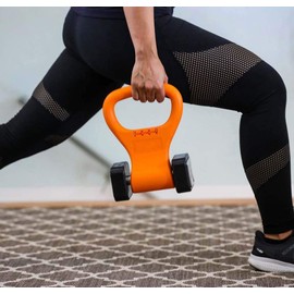 Kettlebell Grip,Kettlebell Adjustable Portable Weight Grip Travel Workout Equipment Gear for Gym Bag, Crossfit WOD, Weightlifting, Bodybuilding, Lose Weight | Clamps to Dumbbells,Handle to Convert Dumbbells into Kettlebells for Workouts