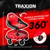 Traxion 2-700 ProGear Mobile Rolling Gear Seat W/Equipment Tray and