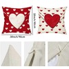 Yssreey Valentine's Day Pillow Covers 18x18 Inch Love Heart Throw