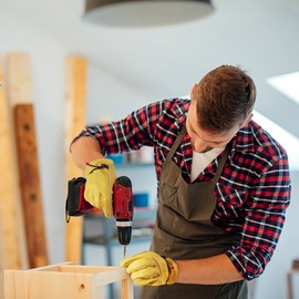 HLDD HANDLANDY Leather Work Gloves for Men & Women, Adjustable Wrist Cowhide Gardening Glove with Reinforced Palm for Driver, Truck Driving, Yardwork, Moving