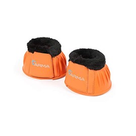 Shires ARMA Fleece Topped Overreach Boots-Orange Cob