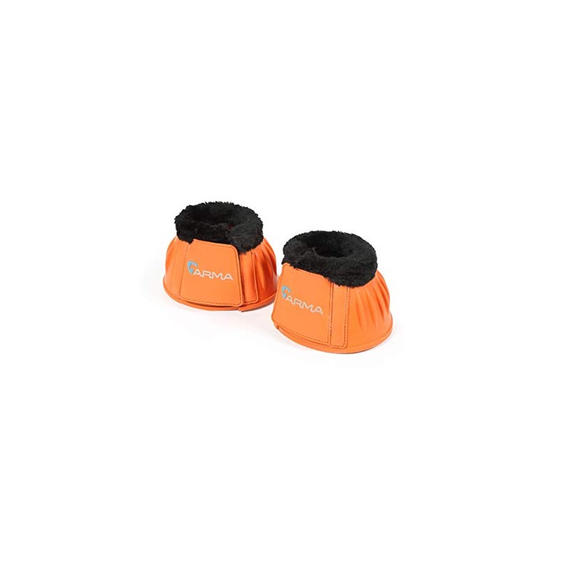 Shires ARMA Fleece Topped Overreach Boots-Orange Cob