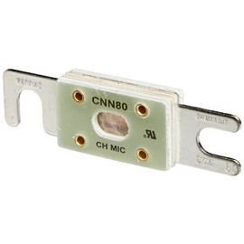 Mersen CNN GMG Forklift Truck Fuse, 130VAC/75VDC, 2.5kA AC/DC, 80 Ampere, 57/64" Diameter x 3-3/16" Length