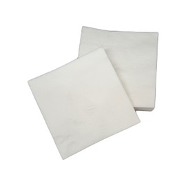 Square Paper Napkins, White Disposable Napkin, Cocktail and Cleaning Surfaces Single-Use Napkins - 1-ply, 1/4 fold - Pack of 500 (8 packs of 500 counts)