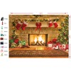 CYLYH 12x10ft Christmas Photography Backdrops Child Christmas Fireplace Decoration Background