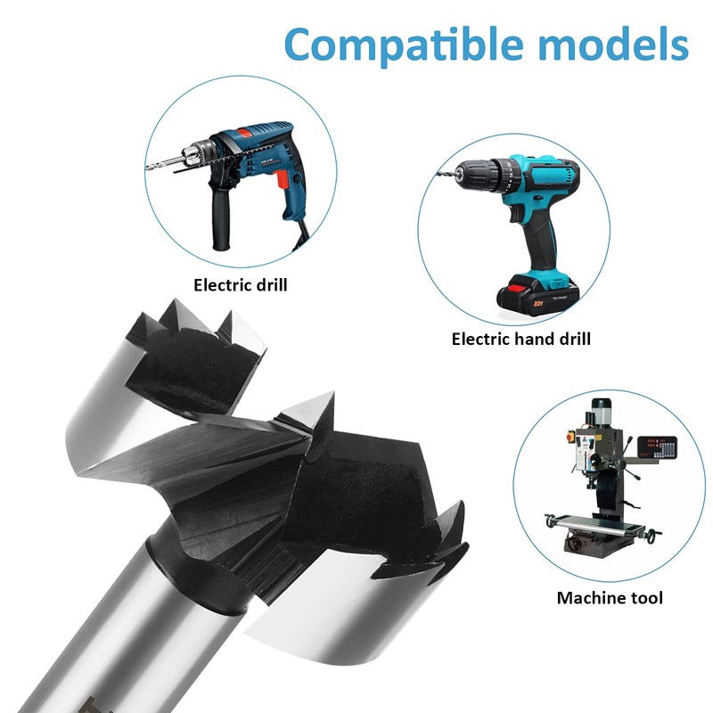 HPHOPE 25mm Forstner Bit, Forstner Drill Bit 25mm for Wood,