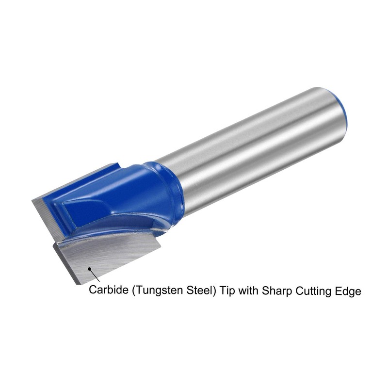 sourcing map 12mm Dia 8mm Shank Bottom Cleaning Router Bit,