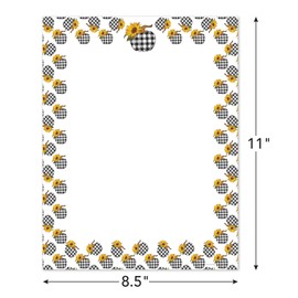Great Papers! Sunny Plaid Pumpkin Letterhead, for Invitations, Announcements and Personal Messages, Printer Friendly 8.5" x 11", 50 Pack (2023033)