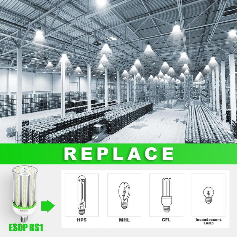 2-Pack 1000W Equivalent LED light bulb,5000K,15000lm,E26/E39 Base,LED Replacement Metal Halide