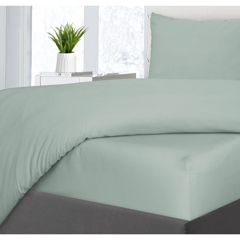 Sleepdown Fitted Sheet Plain Warm Cosy Breathable Super Soft 100%