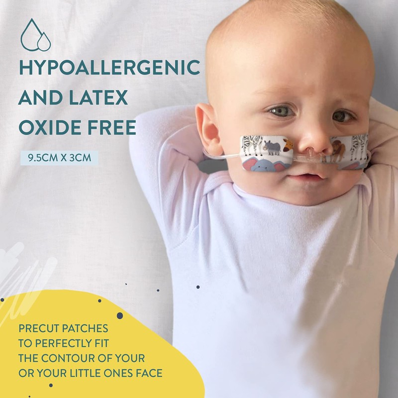 Nasogastric or Oxygen Tube precut Adhesive Tape Animal Mix x