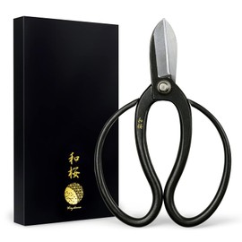 Wazakura Yasugi Steel Koryu Ikebana Floral Scissors 6.7"(170mm) Made in Japan - Yasugi Koryu Black