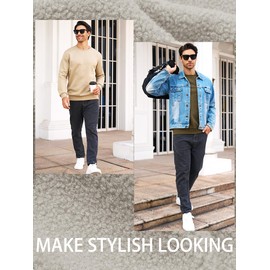 MAGCOMSEN Black Sweatshirt Sudaderas De Hombre Black Sweatshirts For Men Black Crew Neck Sweater Mens Fleece Pullover Men Black