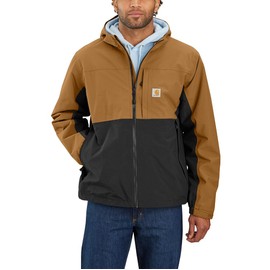 Carhartt Men's Storm Defender Relaxed Fit Lightweight Packable Jacket, Brown/Black, XX-Large