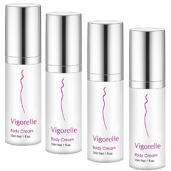 Leading Edge Health Women's Vigorelle Natural viscosity Relives Vaginal Dryness Body Cream 1 Oz Pack 4