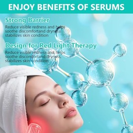 Red Light Therapy Activation Serum, Red Light Therapy Serums for Face and Neck, Hydrating Serum for Face, Facial Serums Anti Aging and Reduce Wrinkles, Pure Formula Facial Serum for Women, 1OZ