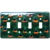 Peacock Talavera Quadruple Toggle Switch Plate