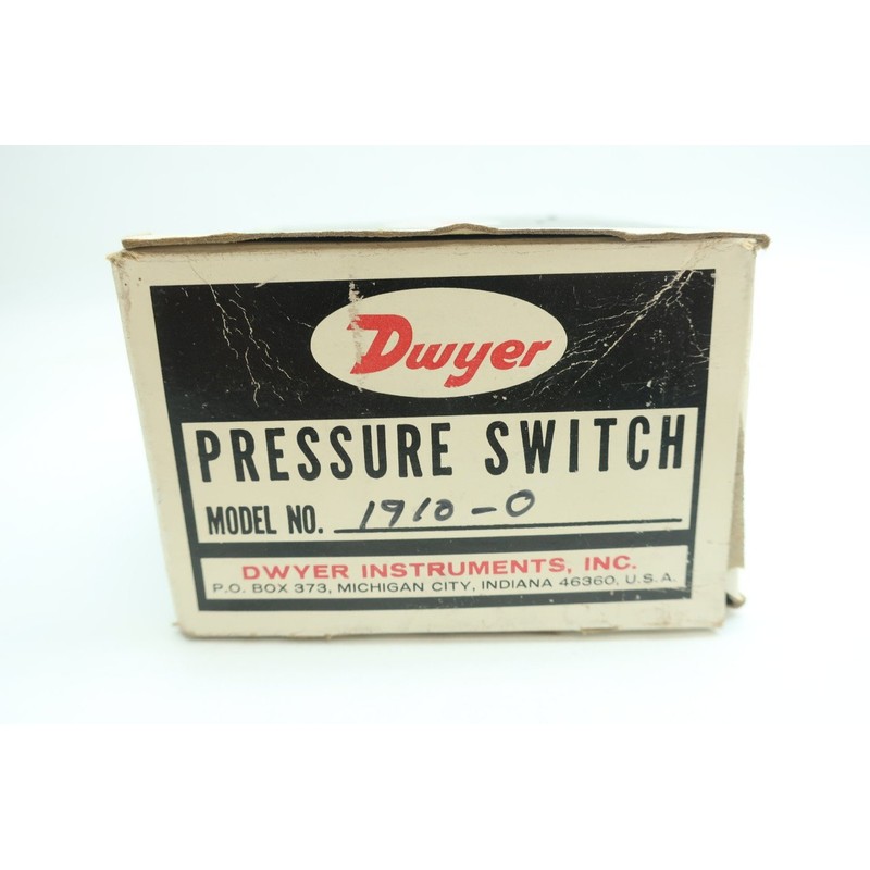 DWYER 1910-0 Pressure Switch 125/250/480V-AC 15A AMP D622520