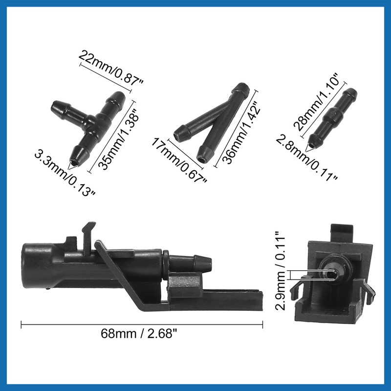 A ABSOPRO Front Windshield Washer Nozzles Fit for Honda CRV