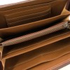 Wayan Genuine Leather DB Series Round Wallet, Brown
