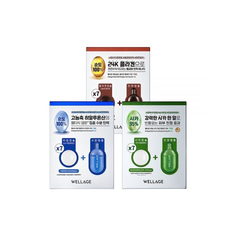 Wellage One Day Kit Capsule Ampoule Choose 1 PDRN Cica