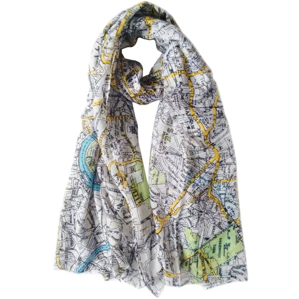 GlamLondon Women's Map Print Scarf
