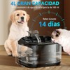 4L/135oz Bebedero para Gato con Luz LED, Fuente de Agua